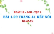 Bài 1.29 trang 41 Toán 12 tập 1 Kết nối tri thức